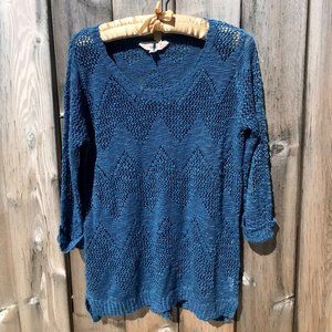 Sweater Blue Spring Weave Super Soft